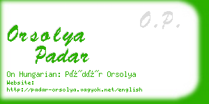 orsolya padar business card